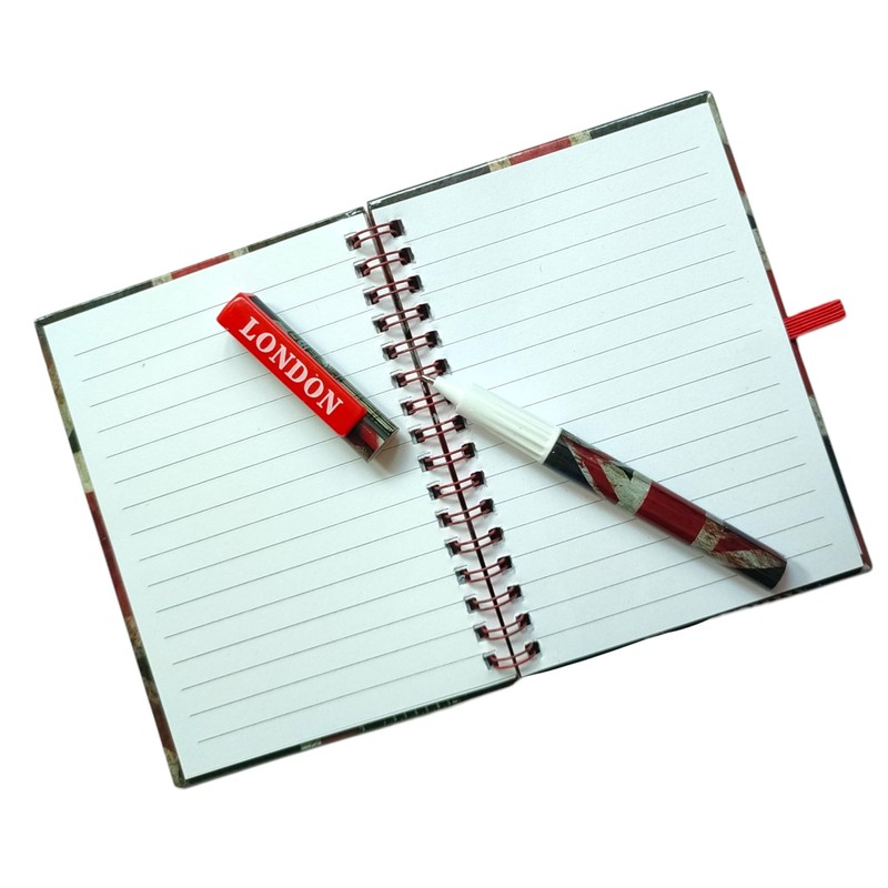 Stationary A6 Union Jack Notebook Pen - UK Flag Notepad