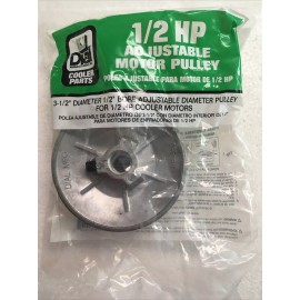 DIAL Adjustable Pulley for 1/2 HP Motor 3-1/2" Dia. 1/2" Bore, PN: 6144