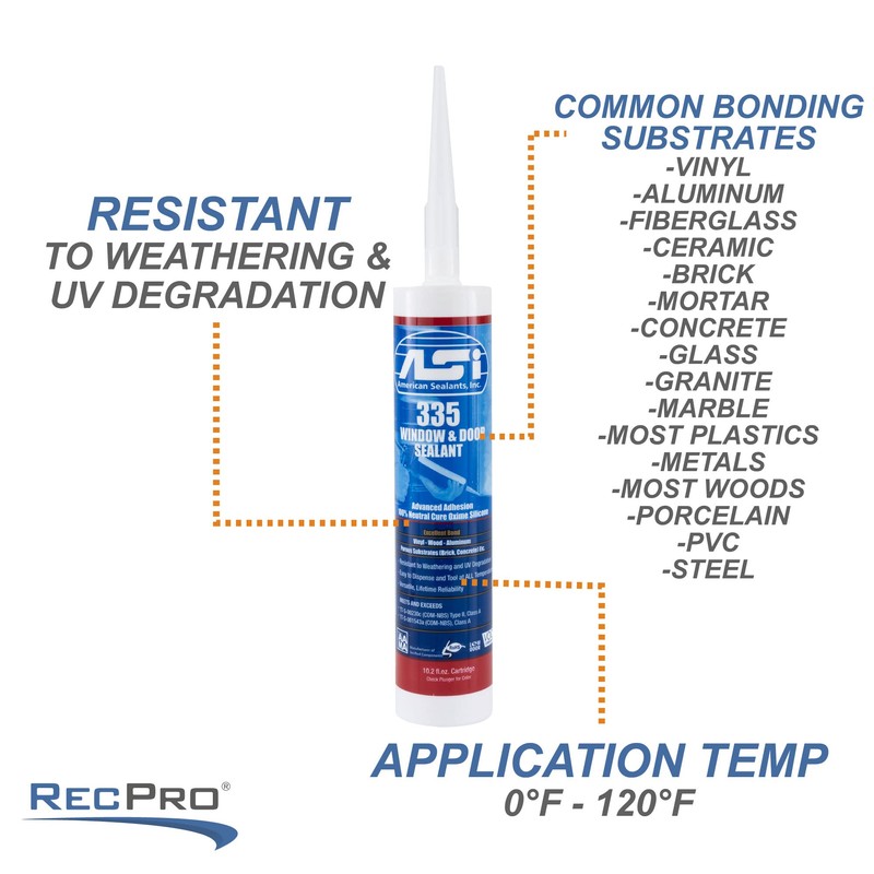 RecPro RV Window & Door Sealant | 10.2 fl. oz