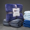 Mellowdy Extra Thick Hearty Plush Flannel Blanket (Violet Purple, 60x80)