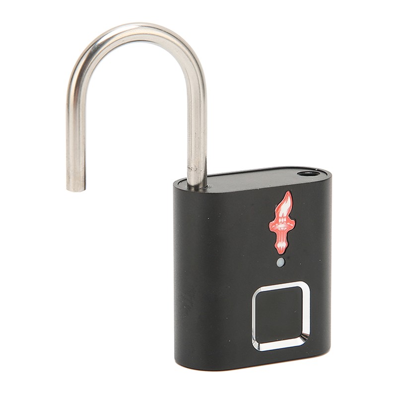 Fingerprint Padlock Biological Recognition Aluminium Alloy USB Rechargeable Support 10