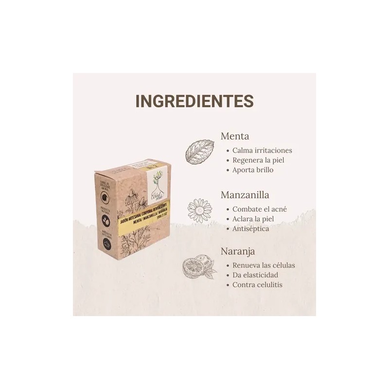 3 Pack Jabón Artesanal Corporal Cuidado Natural Vegano 100 G