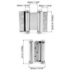 QWORK Heavy Duty Cafe Saloon Bars Door Swing Hinges, 4