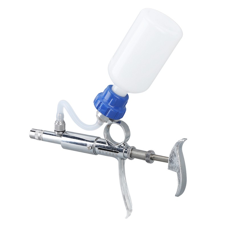 Adjustable Continuous Injection Syringe Stainless Steel Plastic Animal Syringe 5ml