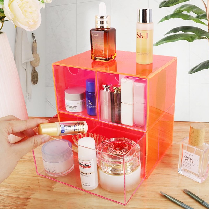 Gelite Desk Organizer with 3 Storage Drawers for Makeup Office