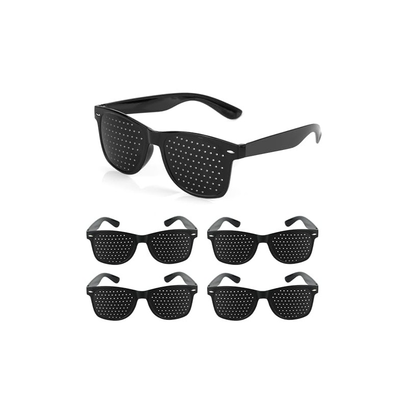 YiliYa Pack of 5 Eye Trainer Hole Glasses, Grid Glasses