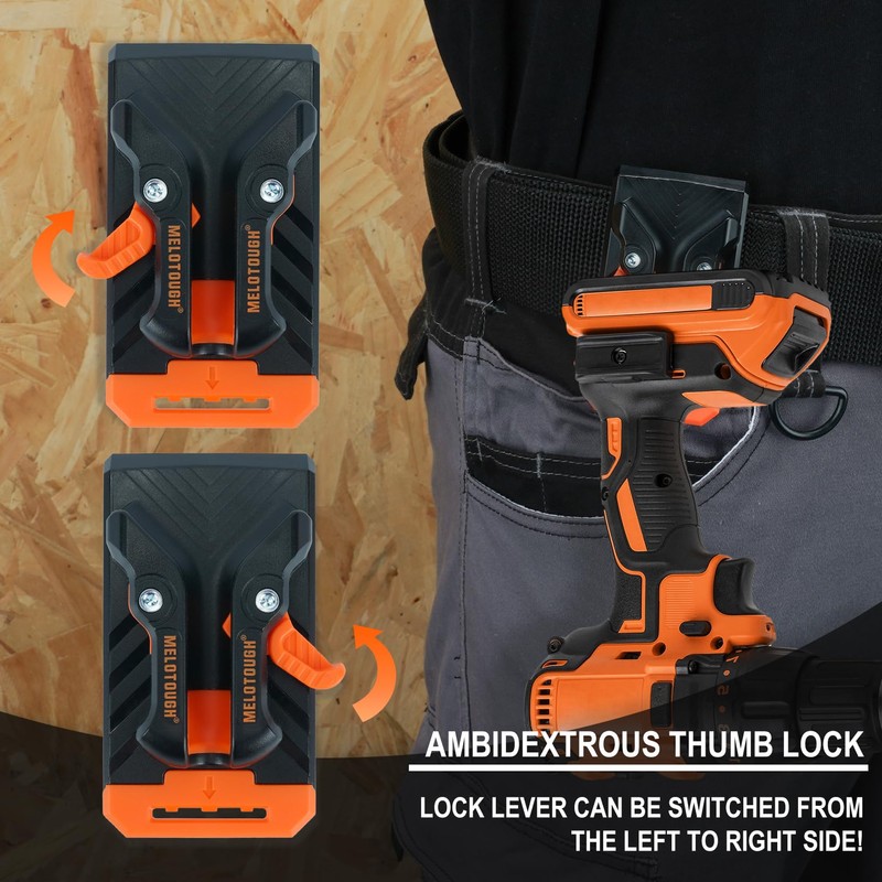 MELOTOGH 3 Pack Quick Release Belt Clip for Pouch,Drill Holster,Easily