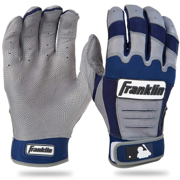 Franklin Sports CFX Pro Adult Series Batting Glove Gray/Navy, Adult Medium