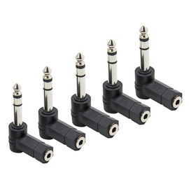 Stereo Audio Adapter, Ancable 5-Pack 1/4 Inch (6.35mm) Male to 1/8 Inch Female Stereo Audio Adapter for Headphone, Piano Keyboard, Guitar, Amp, Metal Detector and Radio