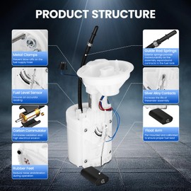 E8594M Eletric Fuel Pump Assembly Compatible with Mini Cooper 2002 2003 2004 2005 1.6L L4, Replaces SP5010M