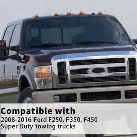 SIPIDEAUT Mirror Caps Cover Compatible with 2008-2016 Ford F250 F350 F450 Side Mirror Cover Super Duty Towing Accessories (White Style)