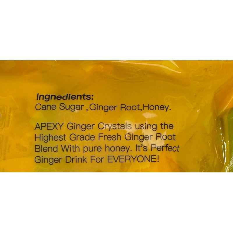 Apexy Instant Ginger Honey Crystal 18g X 24 Sachets (Original)