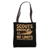 Scouts Know No Limits Camping Scouting Scout Tote Bag
