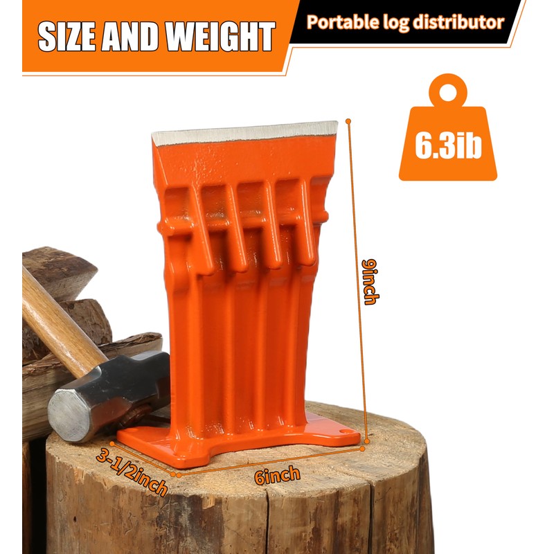 SPEED FORCE Firewood Kindling Log Wood Splitter – No Axe!