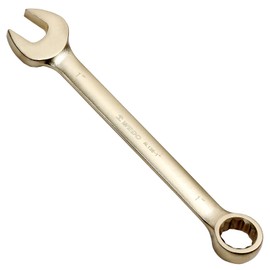 WEDO Non-Sparking Combination Wrench, Spark-free Safety Combination Spanner, Aluminum Bronze, Die-Forge, DIN 3113, BAM & FM Certificate, Size 3/8", 135mm Length