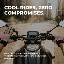 mjmoto Women's Motorcycle Gloves Pink M