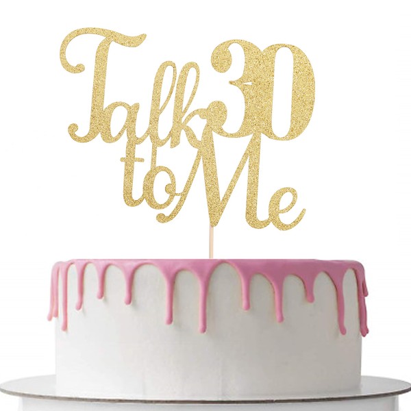 Decoración para tarta con texto "Talk 30 to me" para 30 cumpleaños (30 para mí)
