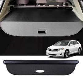 Okutech Retractable Cargo Cover Compatible with Toyota Venza 2009-2015 Rear Privacy Screen Car Storage Trunk Luggage Tonneau Security Shade (Carbon Fiber Style)