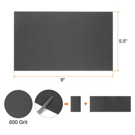sourcing map 25pcs Sandpaper 600 Grit 9 x 5.5 Inch Waterproof Backing Silicon Carbide Abrasive Wet Dry Sanding Sheets for Wood Finishing, Metal Sanding, Automotive Polishing