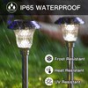 BEAU JARDIN 8 Pack Solar Pathway Lights Outdoor Stainless Steel