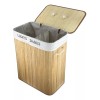 Makom Home Cesto Para Ropa Sucia De Bambu Con Division