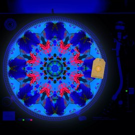 For Technics, For Audio-Technica, For Denon, For Numark, For Pioneer, For Stanton, For Reloop Viral Paint Turntable Slipmat GLOW BLACKLIGHT 12 inch for DJ Vinyl LP
