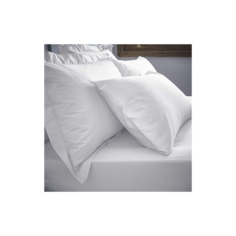 Bianca 200TC Cotton Percale Oxford Pillow Case Pair White