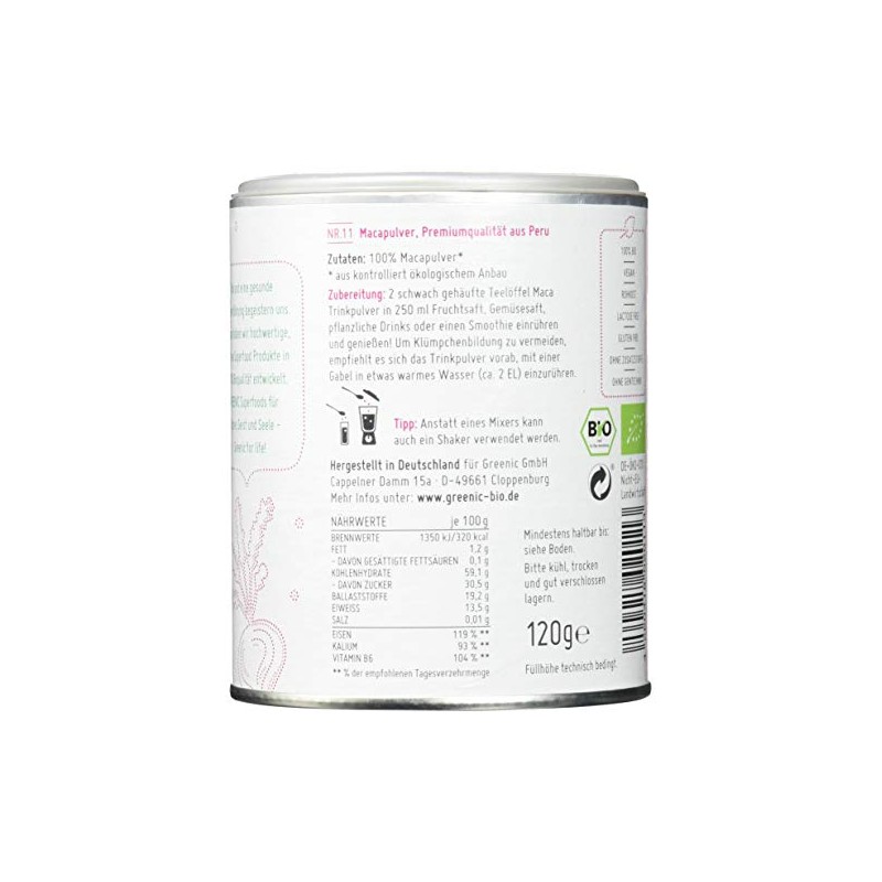 Greenic Maca Superfood Drinking Powder 120 g