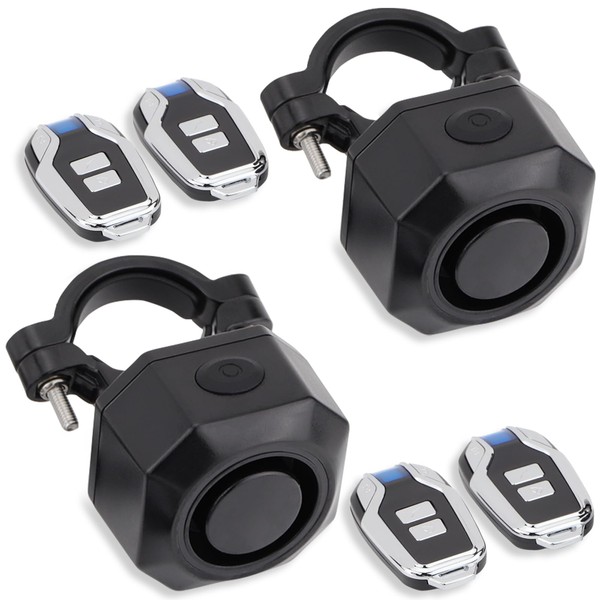 Two Packs Bike Horn Electric Vehicle Alarm Wireless Vibration Alarm