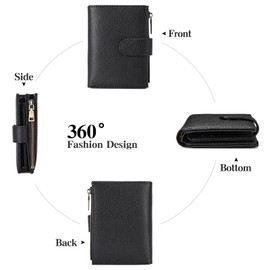 GAEKEAO Women's Purse Women's Small Purse Women's Small Purse with RFID Blocking, Women's Purse with Zip Pocket, Type2-01black, Classic