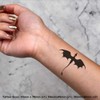 Azeeda 4 x 'Fliegende Drachensilhouette' Temporäre Tattoos - Wasserfest, Hautfreundlich