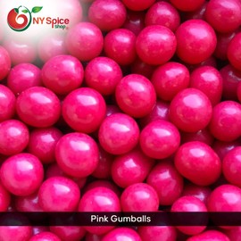 NY Spice Shop Valentine Pink Gumballs - 3 Pound Gumballs for Gumball Machine - Chewing Gum Dubble Bubble Gumballs - Fruit Flavored Bulk Candy Refill - Old Fashioned Valentine’s Day Candy - 150 Pcs
