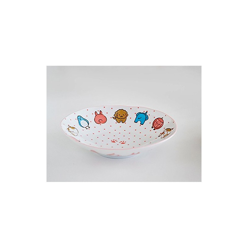 te-buruuxeai-suto Oval Plate Animal Love Girls Plate