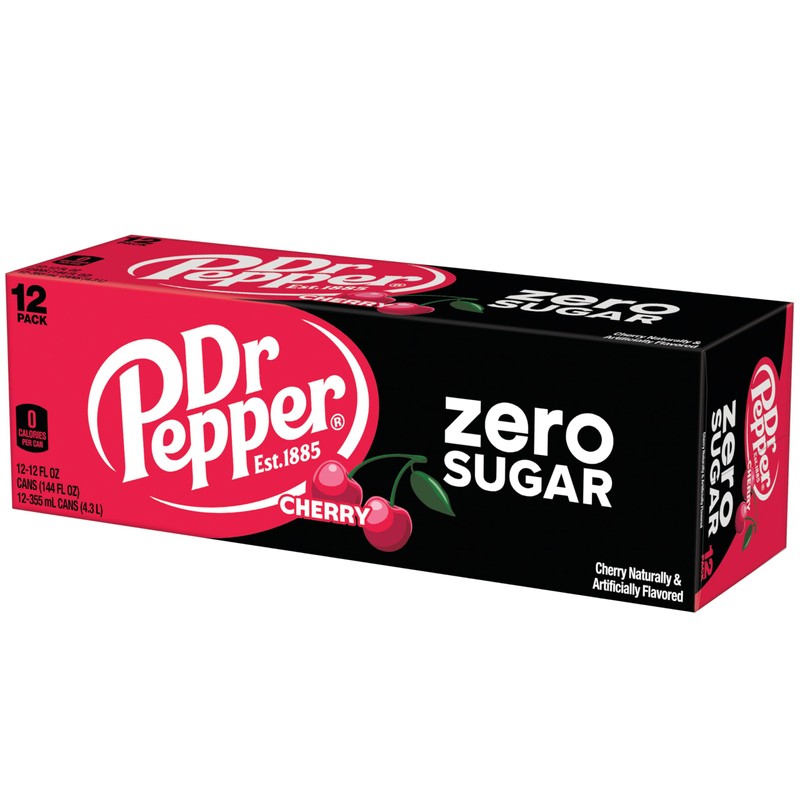 DR PEPPER ZERO SUGAR - CHERRY, 12 OZ, 12 PK