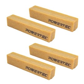 POWERTEC 71002-P4E Abrasive Cleaning Stick for Sanding Belts & Discs 8-1/2" 4PK | Natural Rubber Eraser - Woodworking Shop Tools for Sanding Perfection
