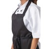 NISBETS Essentials Bib Aprons in Black Polycotton with Long Ties