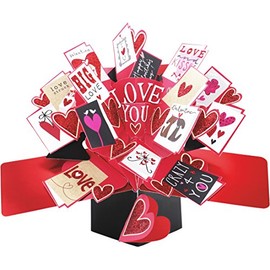 Love You Pop-Up Valentine's Day Card Valentines Pop Up Greeting Cards