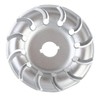90mm 12 Tooth Polishing Disc Silver Wheel Manganese Steel Woodworking