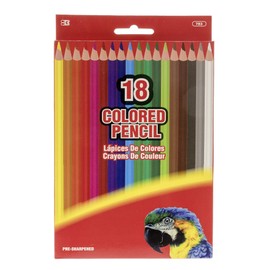 BAZIC Colored Pencils 18 Color, Coloring Pencil Set Soft Core, for Art Drawing Sketching, Gift for Artist Adult Kids (18/Pack), 1-Pack