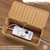 2Pack Large Cable Management Box, Handwoven Imitation Rattan Cord Organizer