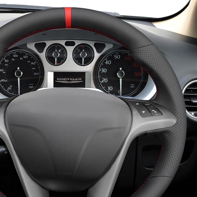 MEWANT Hand Stitched Car Steering Wheel Covers for Lancia Delta