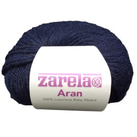 Zarela Aran Super Soft 100% Luxurious Baby Alpaca Yarn (Dark Blue)