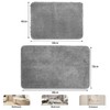 wyewye Microfibre Bath Mat 40x60cm Light Grey, 2cm Super Thick,