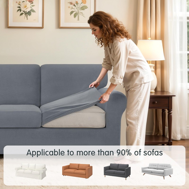 SUBRTEX 7 Pieces Stretch Sofa Slipcover Sets Couch Cover Sets