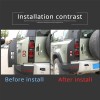 klend-cartrim Gloss Black ABS Rear Tail Light Cover For Land