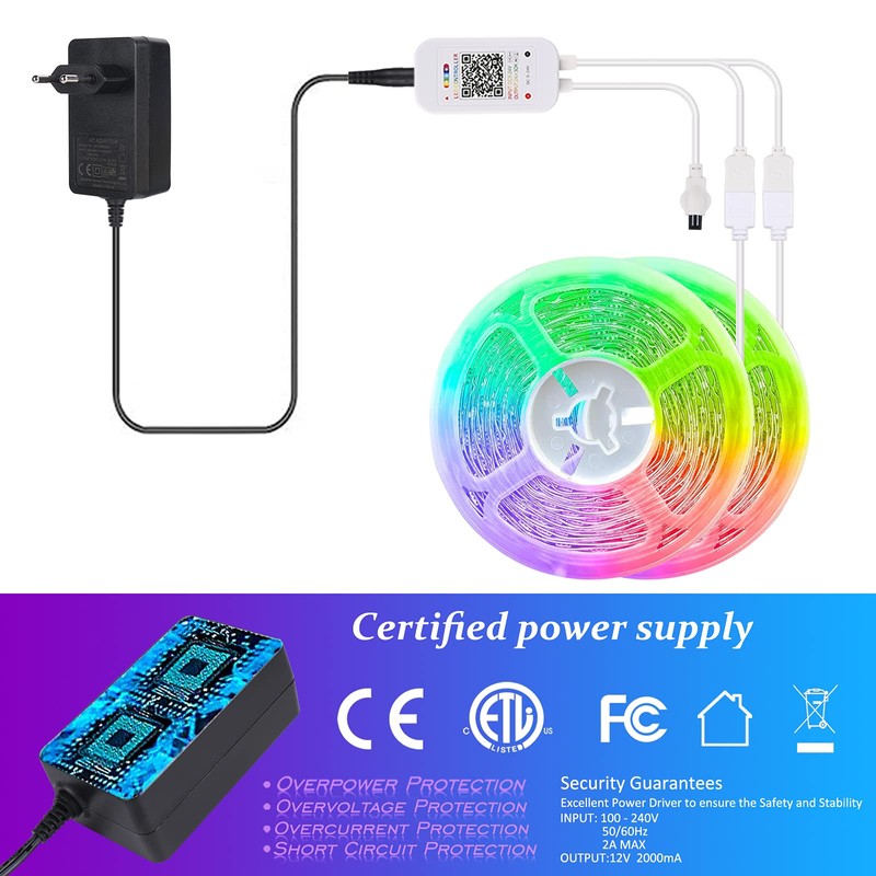 ALED LIGHT 20 m / 65.6 ft Bluetooth LED Strips,