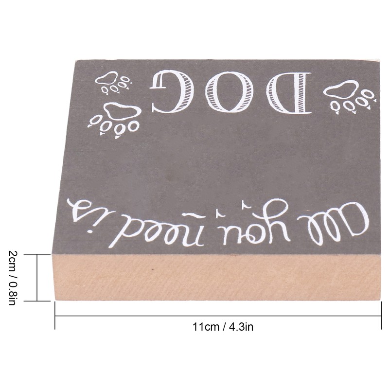 3Pcs Wooden Box Sign Pet Lovedog Letter DIY Wood Crafts
