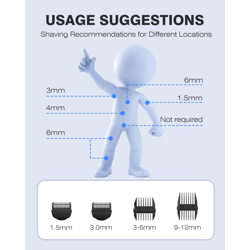 MANSPOT Electric Groin Hair Trimmer Hair Finishing Trimmers, Men's Shaving