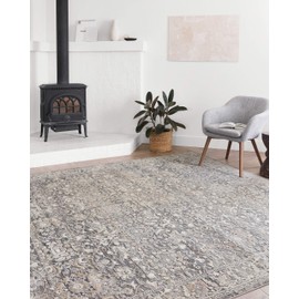 Loloi II Lucia Collection LUC-04 Grey/Mist 2'-8" x 10' Runner Rug