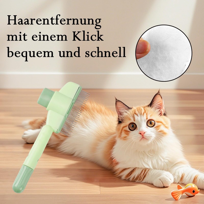 Katomi Cat Comb Green - Grooming Comb for Cats, Fur